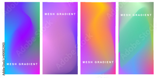 Background mesh gradient flyer