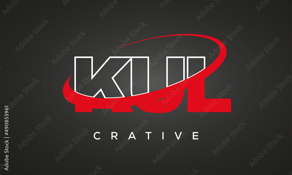 KUL creative letters logo with 360 symbol vector art template design KUL creative letters logo with 360 symbol vector art template design