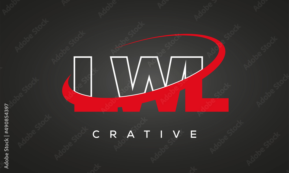 LWL creative letters logo with 360 symbol vector art template design LWL creative letters logo with 360 symbol vector art template design