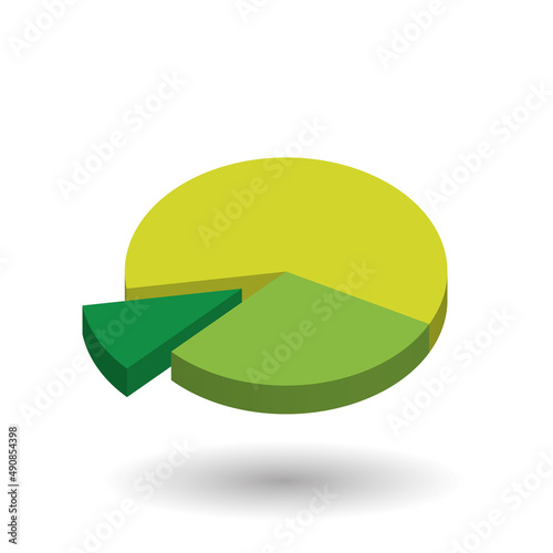 Free Download Green pie chart design element - GFXLoad