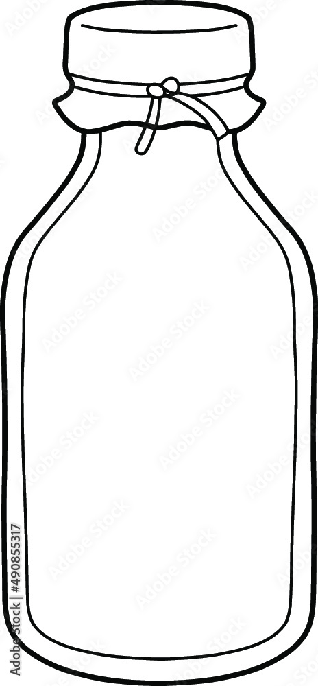 Isolated vector illustration of milk or juice bottle on transparent background Isolated vector illustration of milk or juice bottle on transparent background