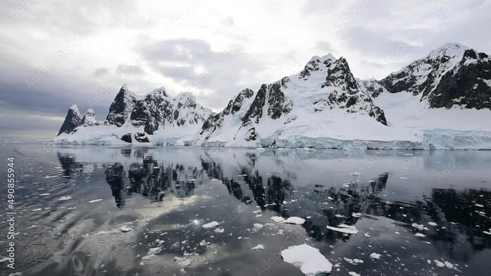Mountain view from ship in Antarctica Mountain view from ship in Antarctica