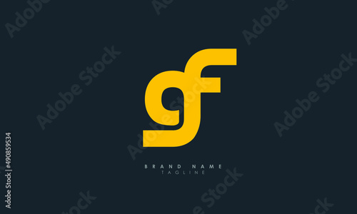 Alphabet letters Initials Monogram logo GF, FG, G and F