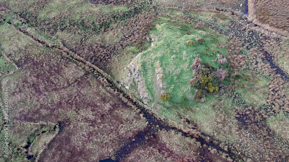 Aerial view of Beefan Townloand in Glencolumbkille in County Donegal, Republic of Irleand Aerial view of Beefan Townloand in Glencolumbkille in County Donegal, Republic of Irleand