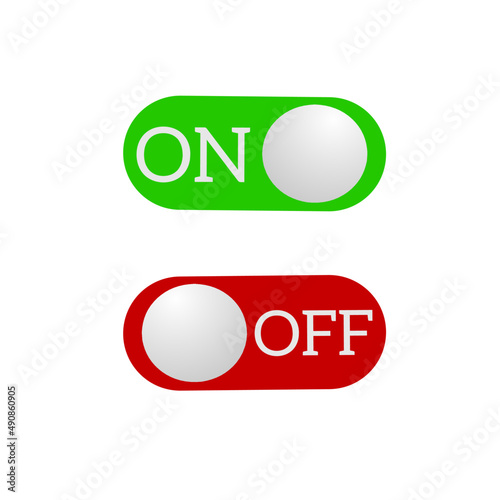 Icon button slide on and off