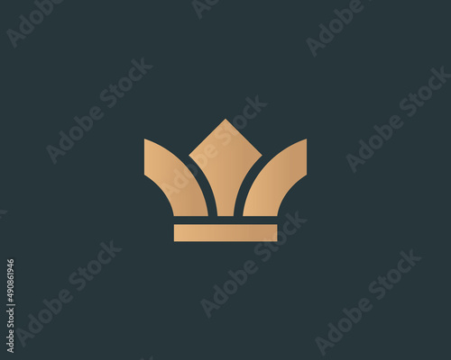 Abstract crown logo icon vector design. Premium boutique, cosmetics, spa vector logotype. Royal, king symbol emblem.