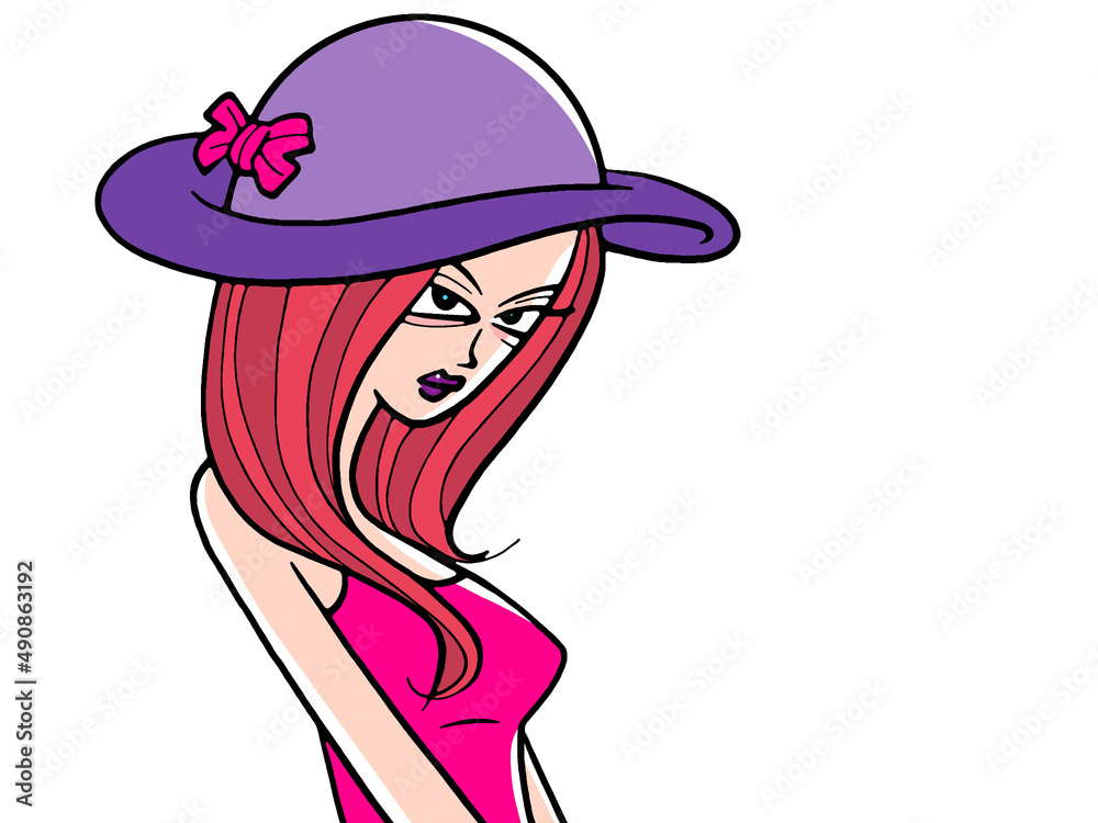 A cute young girl wearing a hat A cute young girl wearing a hat