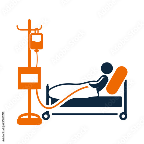 Dialysis, machine, treatment icon. Simple editable vector graphics.