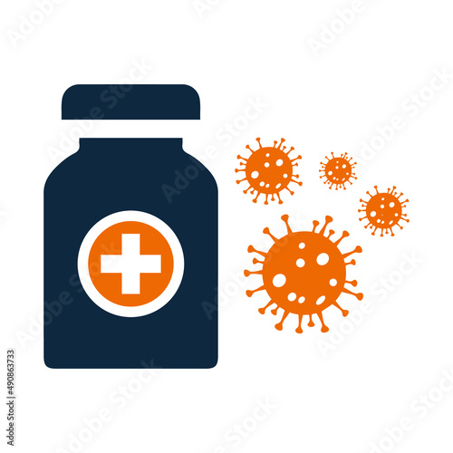 Coronavirus, vaccine icon. Simple editable vector graphics.