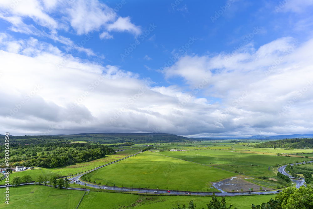 Beautiful scenery from Stirling Castle in Stirling , Scotland Beautiful scenery from Stirling Castle in Stirling , Scotland
