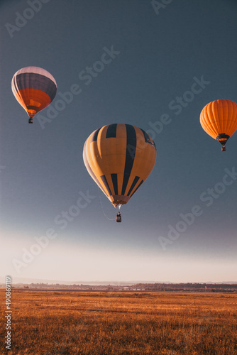 hot air balloons - freedom and adventure concept