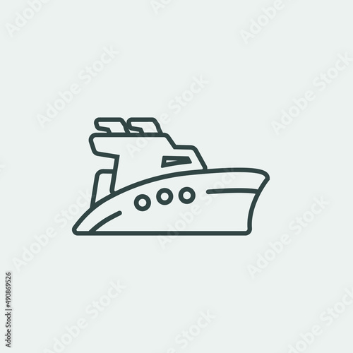 Boat cruise icon