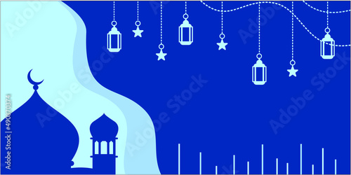 blue islamic background simple elegant