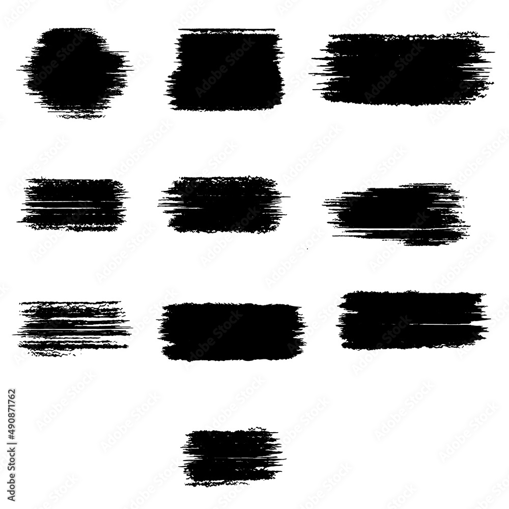 Ink brush stroke collection 