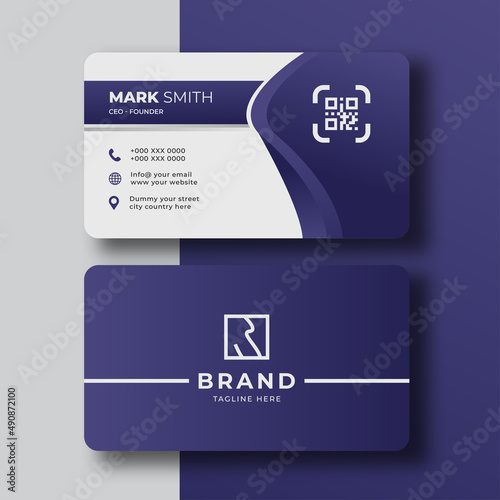 Creative Purple 3D Style Business Card