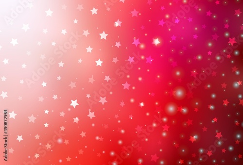 Light Red vector pattern in Christmas style.