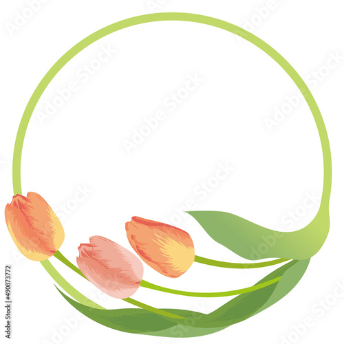 frame of tulips