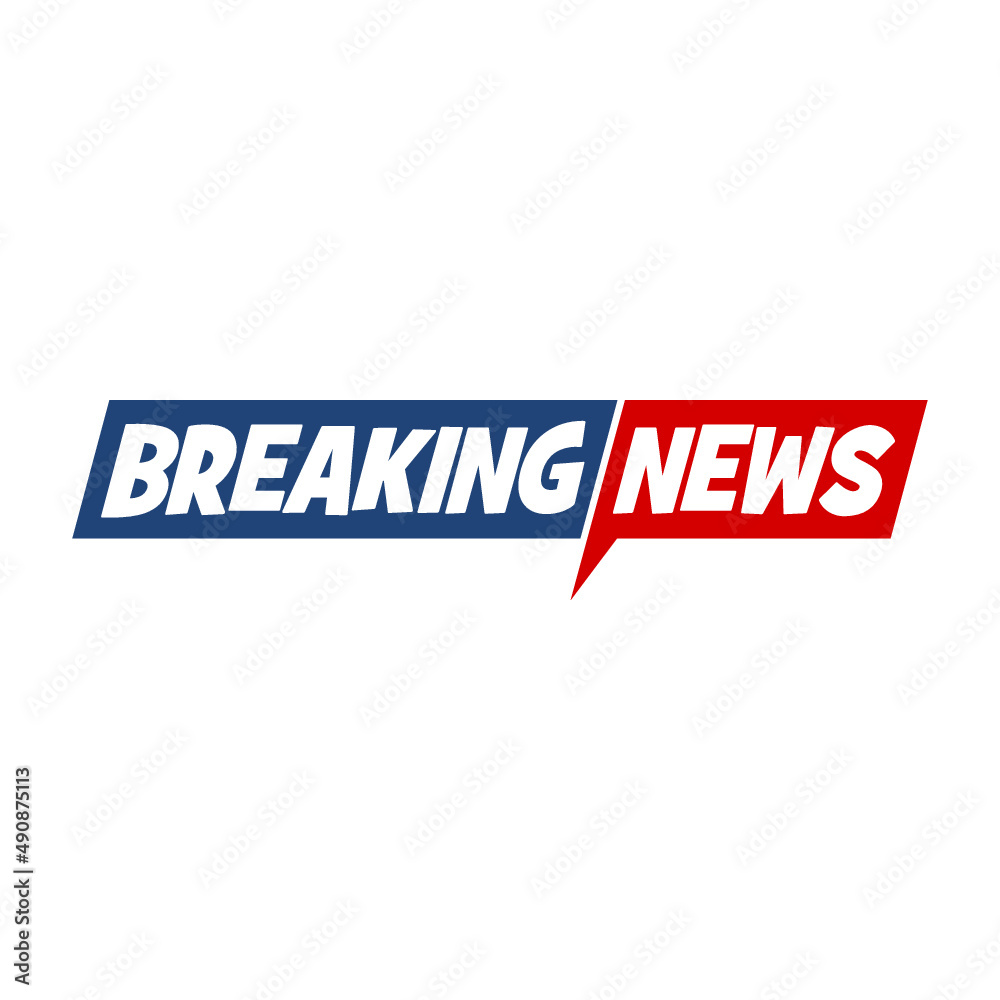 Breaking news banner icon isolated on white background Breaking news banner icon isolated on white background