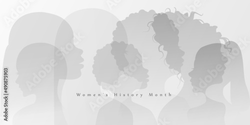 Womens History Month. observed in March. Vector illustration