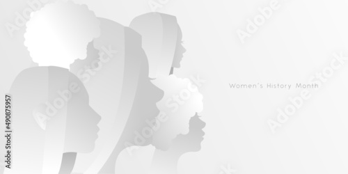 Womens History Month. observed in March. Vector illustration