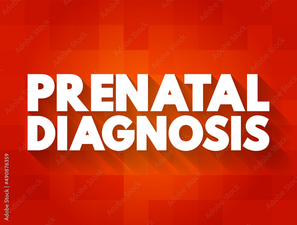 Fototapeta premium Prenatal Diagnosis - detecting problems with the pregnancy as early as possible, text concept background