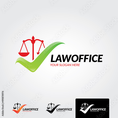 Minimal law office logo template  - vector