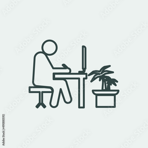 person working on laptop work from home