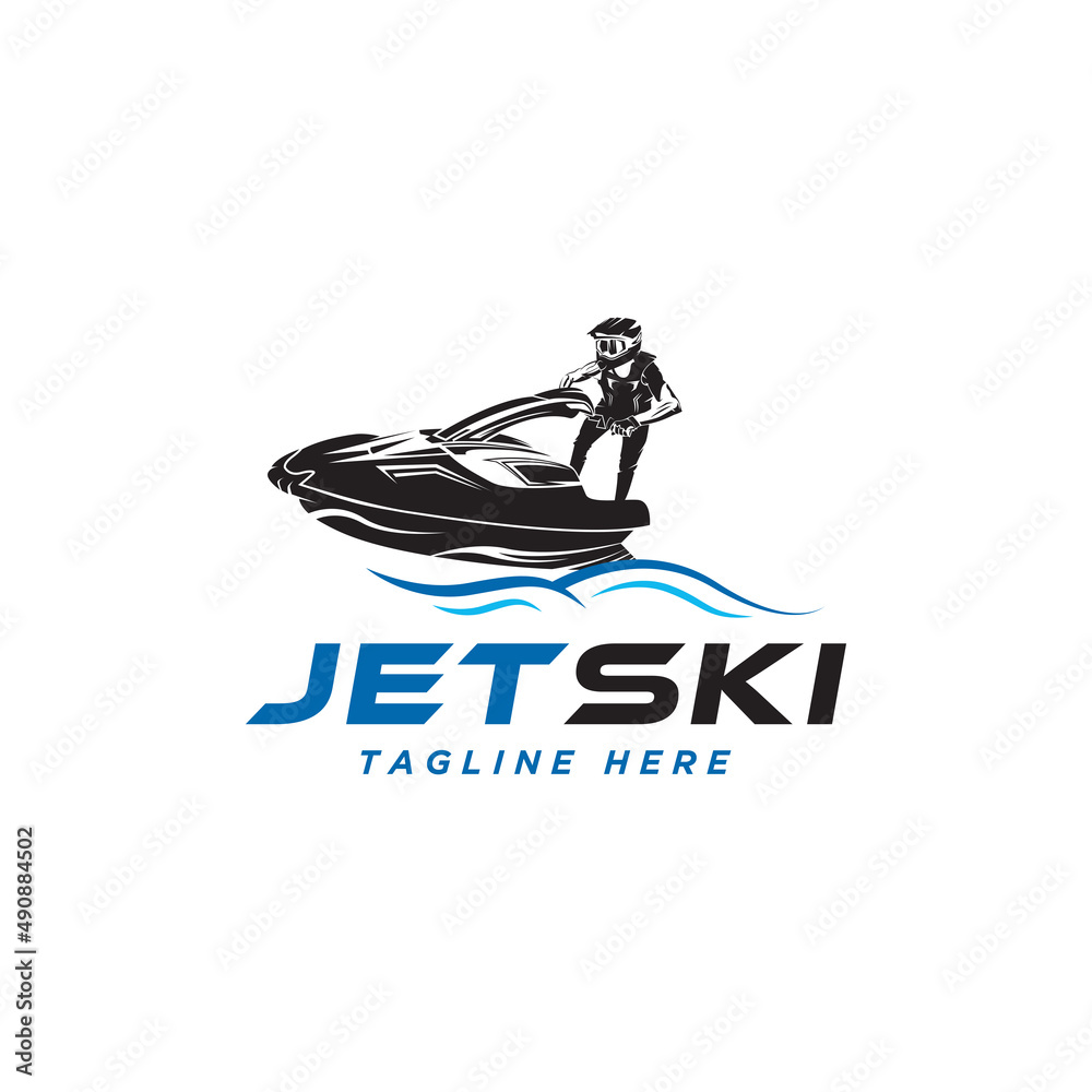 Jet Ski Logo Designs Template, vector illustration