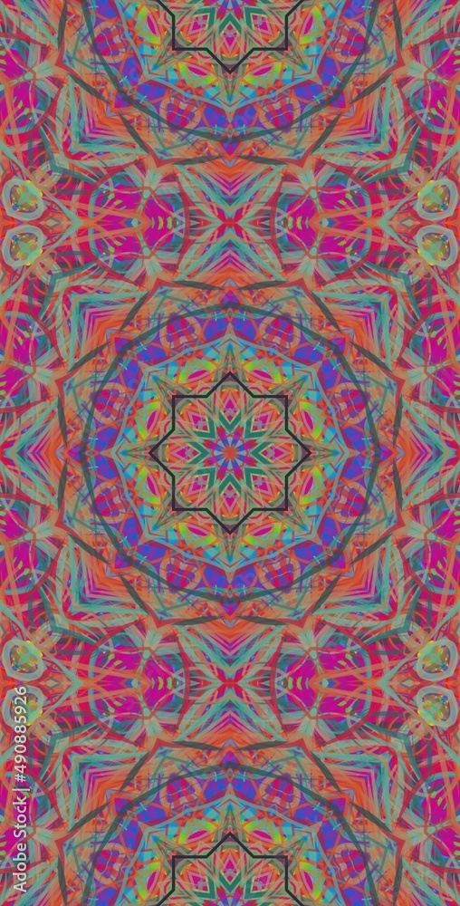 Fractodome Colorful Seamless Fractal Patterns