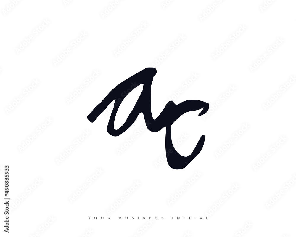 Hand Drawn AC Initial Logo Design. A and C Initial Signature Logo or Symbol Hand Drawn AC Initial Logo Design. A and C Initial Signature Logo or Symbol