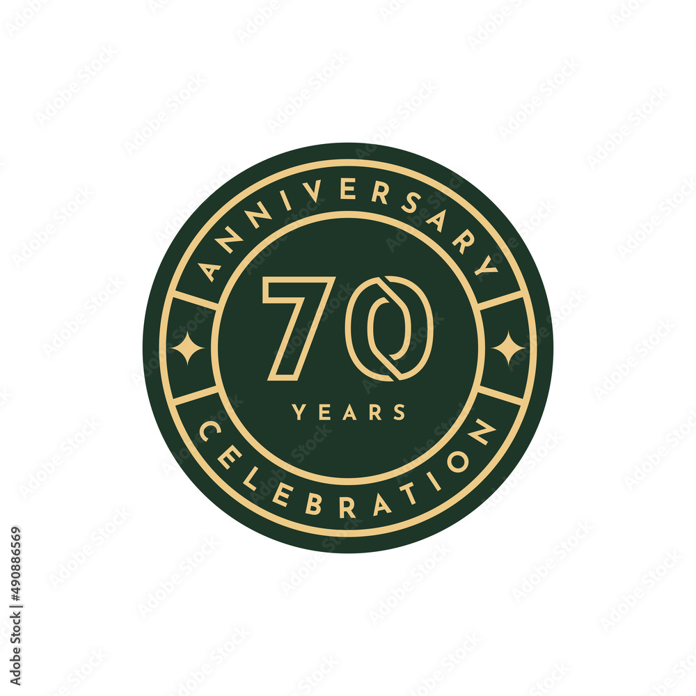 70 Years anniversary celebration design