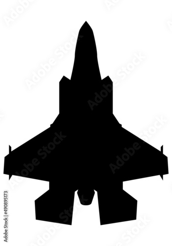 戦闘機のシルエット素材　ベクター