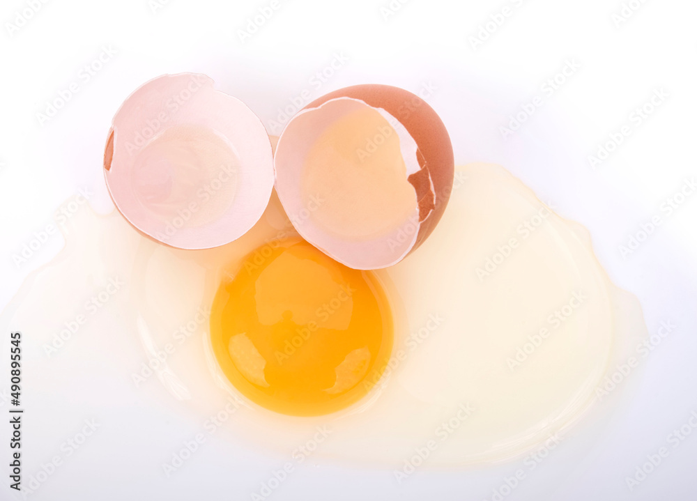 Egg yolk isolated on white background Egg yolk isolated on white background