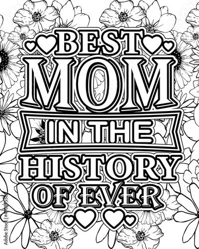 Motivational Quotes coloring page design. Motivational Quotes line art design. Adult coloring page.