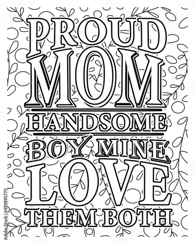 Motivational Quotes coloring page design. Motivational Quotes line art design. Adult coloring page.