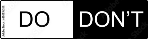 Do and Don't or Like and Unlike Icons  Positive and Negative Symbols
