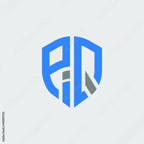 Creative Shield PIQ letter Logo Design on White background. © SUMAN