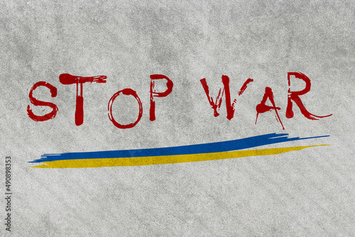 Ukranie, stop war, wall painting