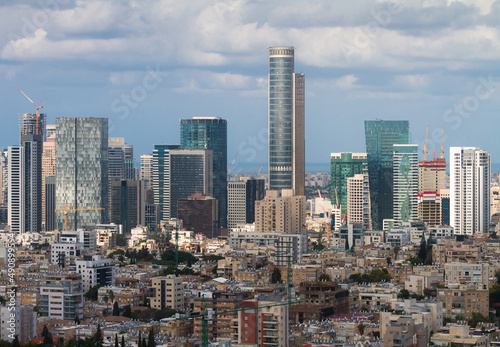 Ramat Gan downtown skyline  skyscrapers and dormitory area