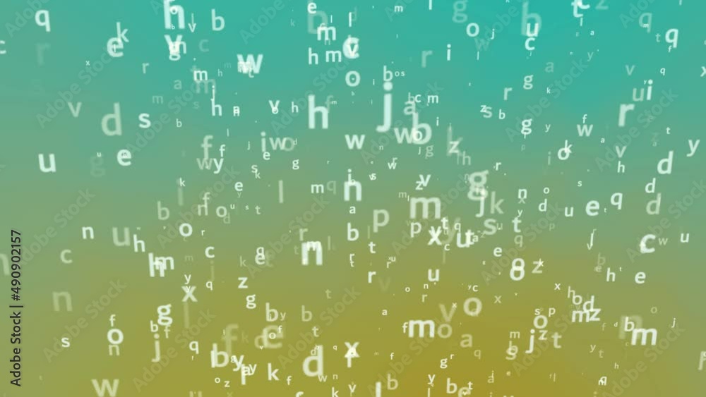ABC alphabet letters on a white screen.