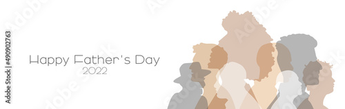 Happy Father's Day 2022 card. Flat vector illustration.