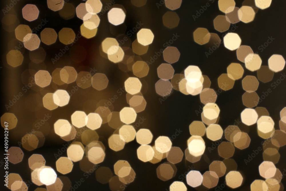It's a photo of a bokeh with a warm feeling.
