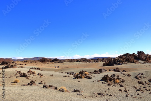 Teide National Park on Tenerife  with lava fields and the Teide volcano