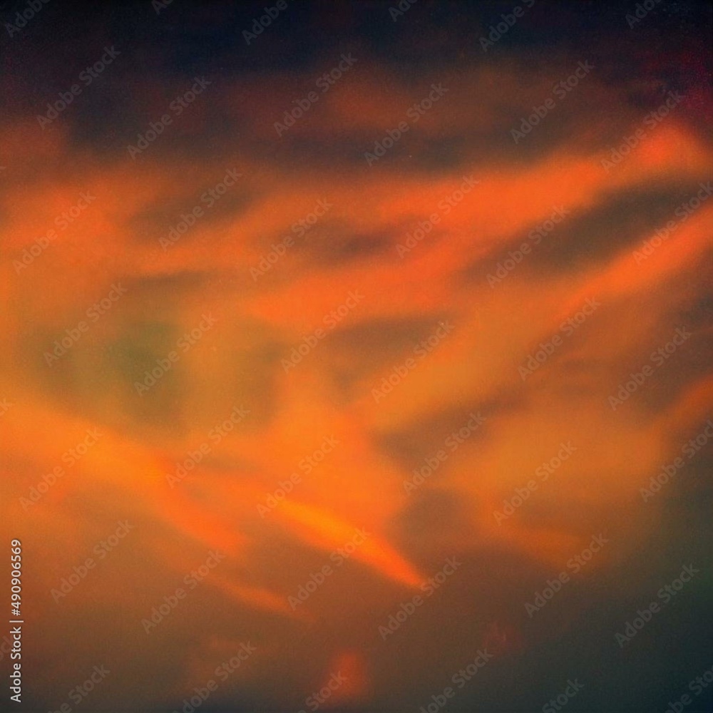 red sunset in the sky with cloud background