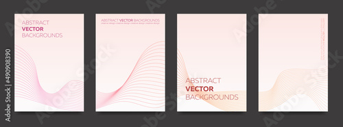 A set of laconic backgrounds with pastel colors. Vector.