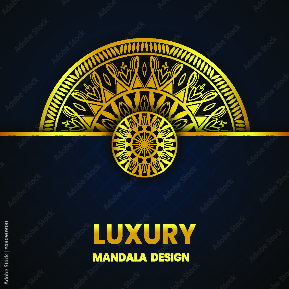 Luxury ornamental Gold background with mandala