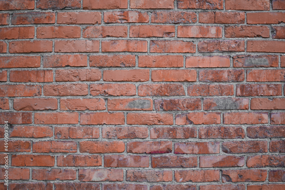 Red grunge brick wall abstract background Red grunge brick wall abstract background