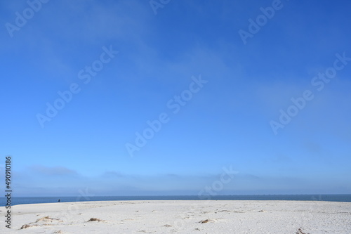 Beach in H  rnum Sylt with Deep Blue sky 