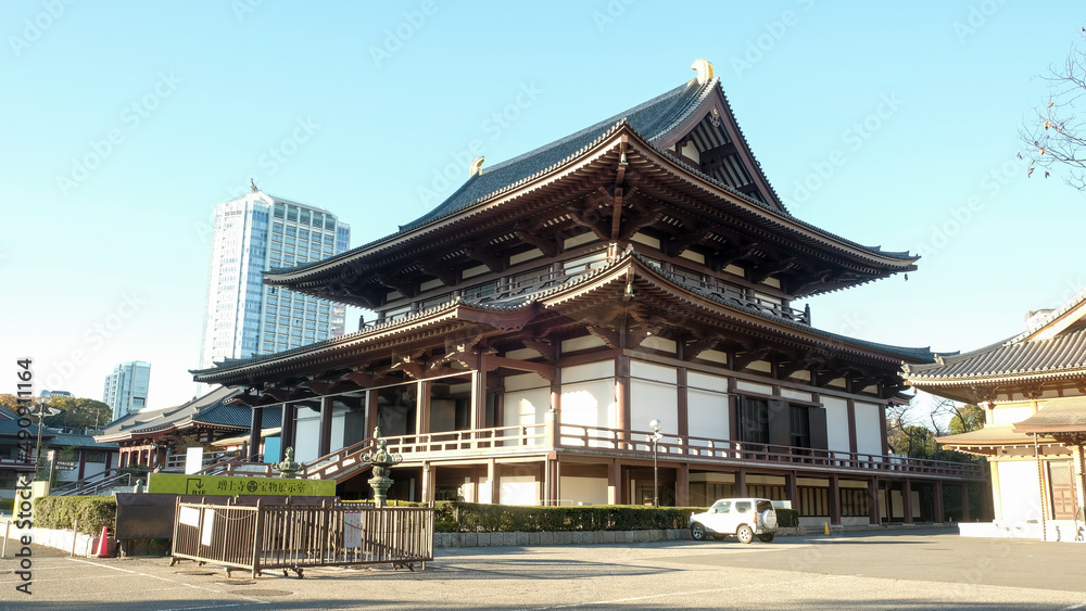 Historical temple around park in Tokyo Japan Historical temple around park in Tokyo Japan