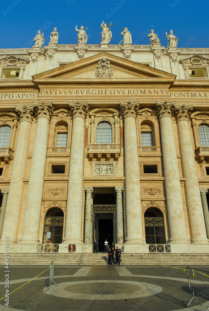 Vatican, Rome, Italy - June 2000: Facade of St. Peter's Basilica